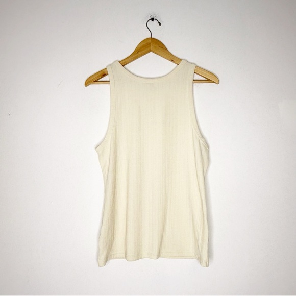 Varley Thurman Ribbed Tank Top Ivory Size Medium - Picture 3 of 6